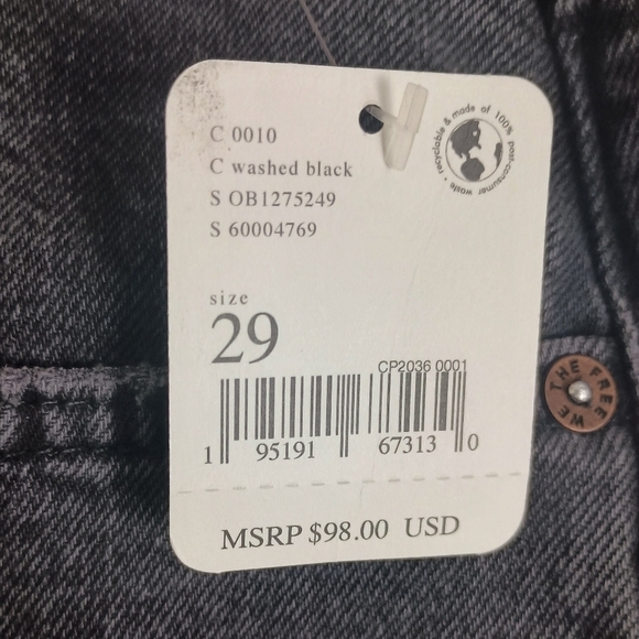 NWT Free People Women High Waisted Straight Leg Jeas $98 - Picture 10 of 11